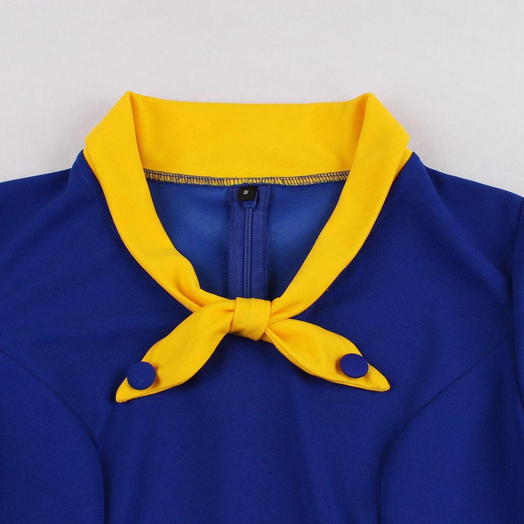 Платье-миди в стиле 50-х годов для женщин, с v-образным вырезом и рукавами 1/2, с поясом, расклешенными вечерними платьями, женская одежда для вечеринок и выходов в свет