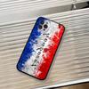 Чехол для телефона с флагом Франции для футбольных соревнований For iPhone 17, 16, 15, 14, 13, 12, 11 Plus, Pro Max, Другие Мягкий Черный Чехол