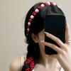 Ribbon Pearl Necklace Scarf Adjustable Polka Dots Scarf All-match Waist Chain  Summer Season