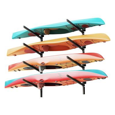 VEVOR Kayak Storage Rack for 4 Kayaks, Holds 136 Kg, Heavy Duty Adjustable Wall Mount Stand for Indoor Outdoor Garage Shed Dock