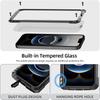 For iPhone 16e Case Aluminum Alloy+Silicone Lens Kickstand Phone Cover with Tempered Glass Film