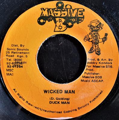 7-дюймовая пластинка DUCKMAN - Wicked Man MSC281201 Massive B Ямайка Регги, Ска и Даб Б/У