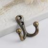 1Pc Double Head Robe Coat Hooks for Wall Door Key Bag Towel Hanger Holder Vintage Wall Mounted Storage Hook Bathroom Organizer