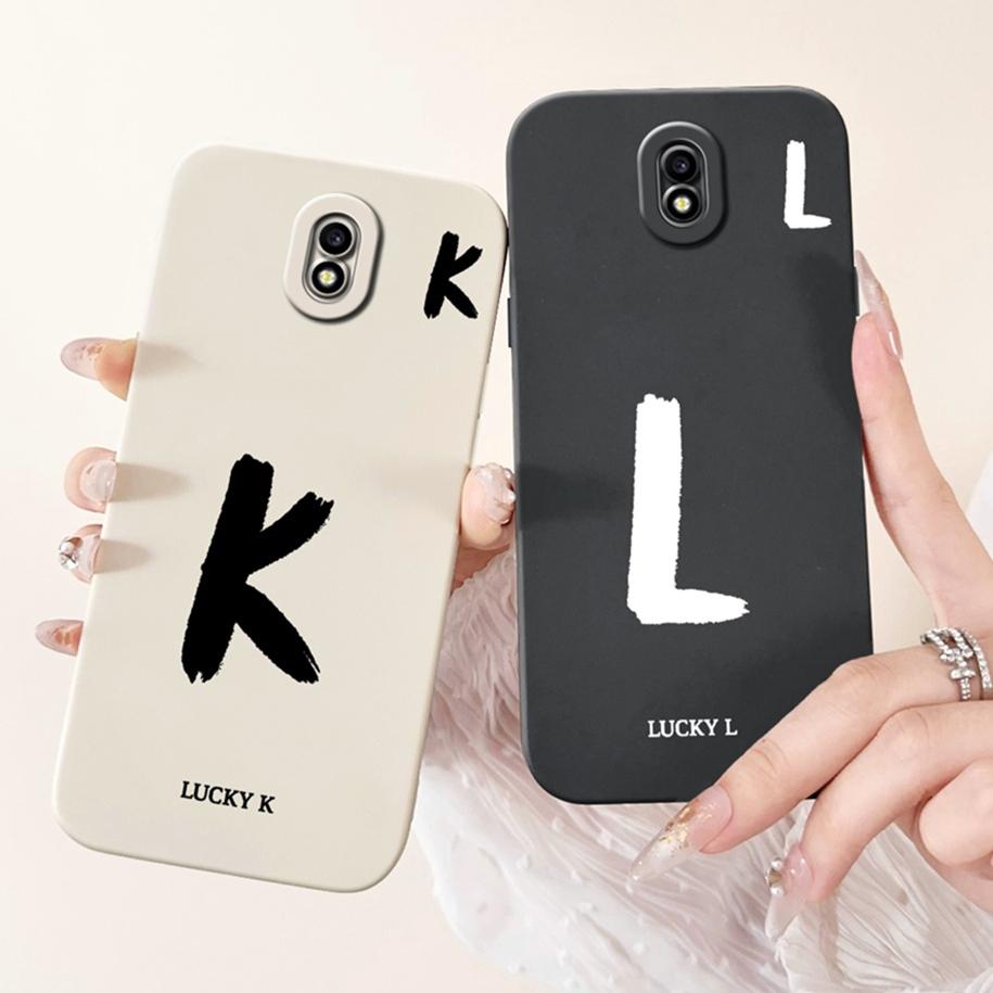 For Samsung Galaxy J7 2017 Case J730F Cover Lucky Letters Soft Silicone Protective Cover For Samsung J3 J5 Pro 2017 J7Pro Bumper