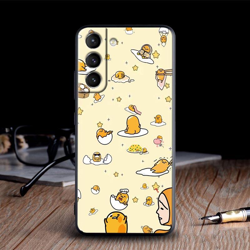 Желтое Ленивое Яйцо Гудетама Силиконовый Чехол Для Samsung S23 Ultra S24 5G S21 S20 FE Задняя Крышка Для Galaxy S22 s23 S24 S10 Plus Чехлы