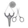 Sewing Scissors Old Fashioned Embroidery Scissors, Stainless Steel Sharp Pointed Sewing Scissors Safety Scissors with Sheath Chain Embroidery Scissors