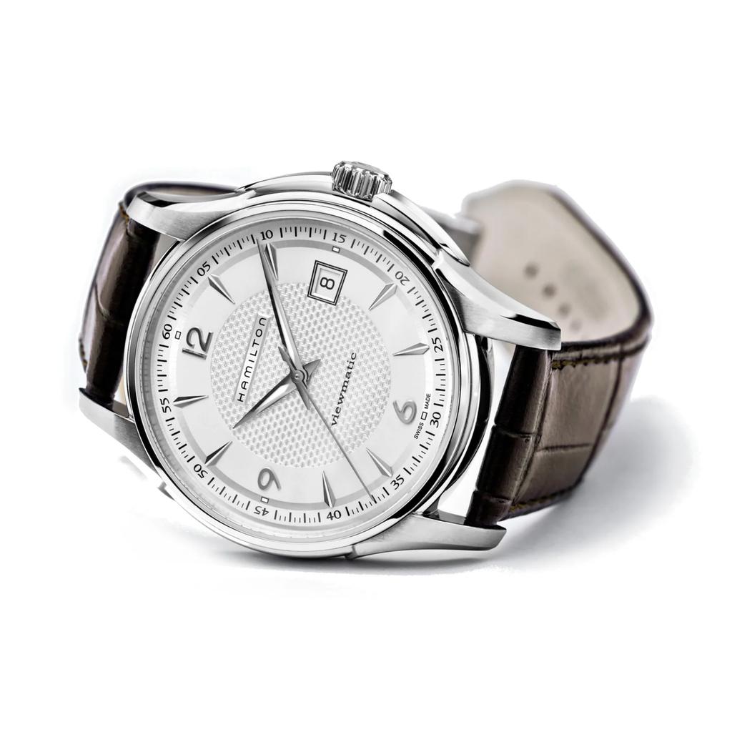 Hamilton Jazzmaster Автоматический Механический Механизм Водонепроницаемые Часы с Отображением Даты Мужские часы Белая Сталь Черный H32515555
