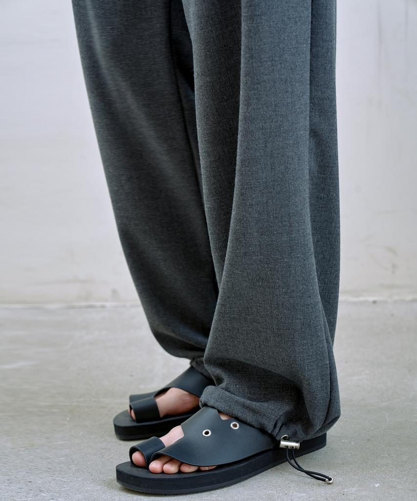 TRIP LE SENS Lounge String Crepe Pants_Grey