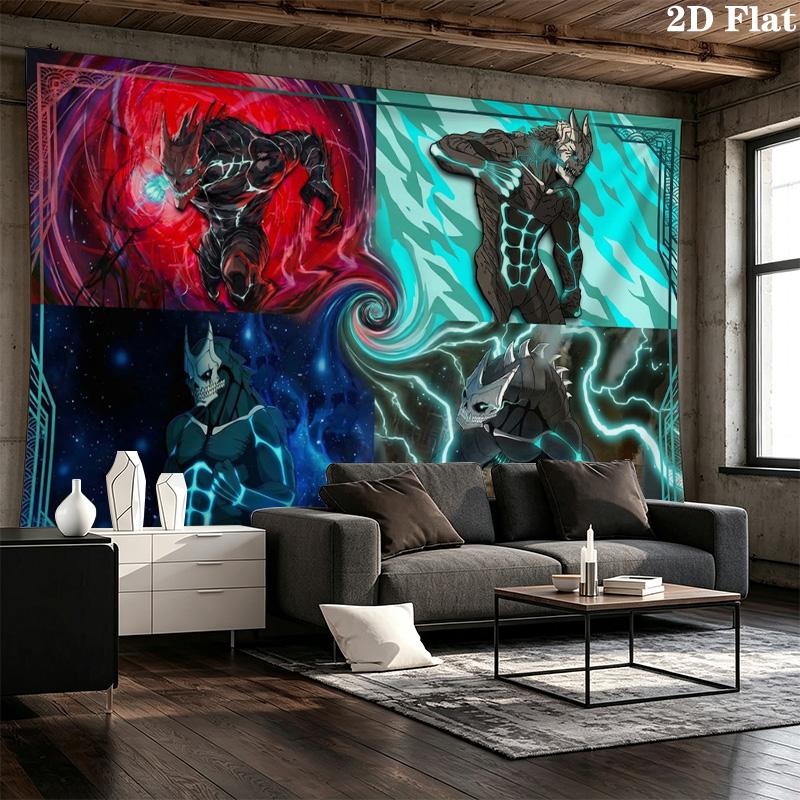 kaiju no 8 Wall Tapestry Aesthetic Wall Hanging Printed Fabric Blanket Decorative Tapestries for Bedroom Living Room Home Decor