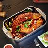 Большой противень для запекания морепродуктов, сковорода из нержавеющей стали, с ручками, прочный прямоугольный противень, надежная кухонная сковорода для запекания, термостойкая