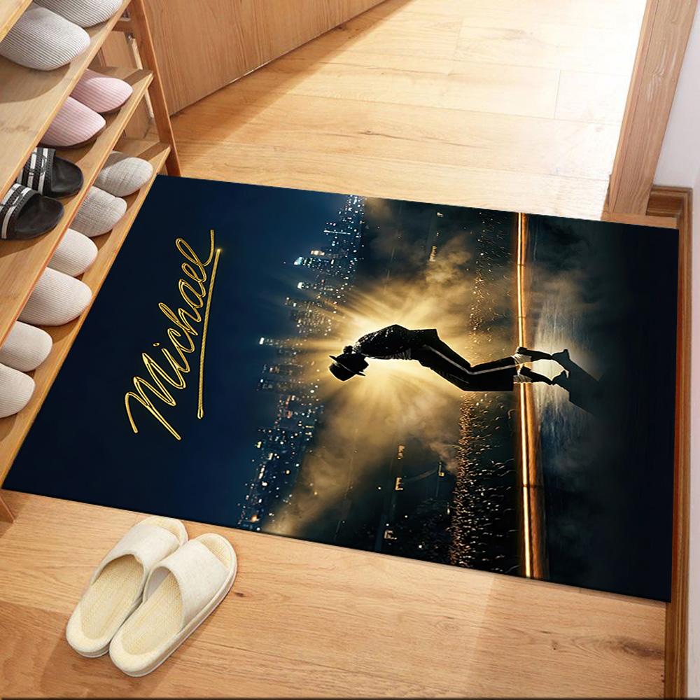 Michael Jackson 18 Floor Mat Design for Hallway Outdoor Game Room Entryway Anti-slip Rug Anime Office Decor Perfect Birthday/Christmas Gift Idea
