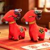 Year of Sheep Gift Chinese New Goat Plush Ornaments, Zodiac Stuffed Toy Dolls, Embroidery Hanging Decor for Spring Festival, Party Decoration Ornament