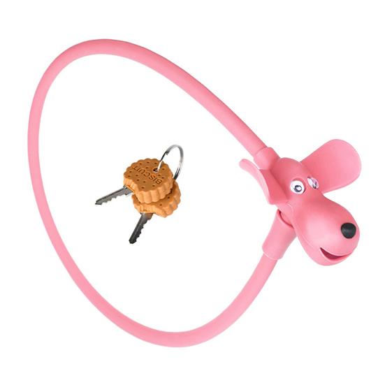 Велосипедный замок с ключами, милый тросовый замок с печеньем и собакой, противоугонный велосипедный замок с силиконовым покрытием для велосипедного шлема, двери скейтборда