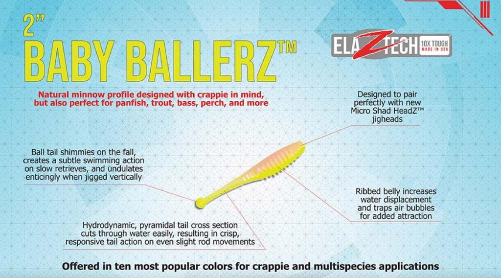 Zman Мягкая приманка Baby BallerZ 2 дюйма, 8 шт. в упаковке, гуппи Space Guppy (6599)