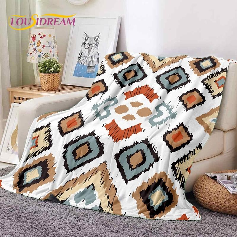3D Lastest Nordic Turkish Bohemia Celt Soft Flannel Blankets,Throw Blanket Comfortable Blanket for Picnic Beds Sofa Home Bedroom