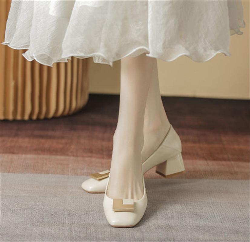 Cresfimix женские модные черные туфли с круглым носком из металла, высококачественные офисные туфли-лодочки, элегантные бежевые туфли для вечеринки в клубе Sey A107d