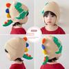 Winter Warm Baby Ear Protection Hat 3D Dinosaur Kids Earmuffs Cap Cartoon Toddler Woolen Knitted Hats 2-6 Years Children Beanie