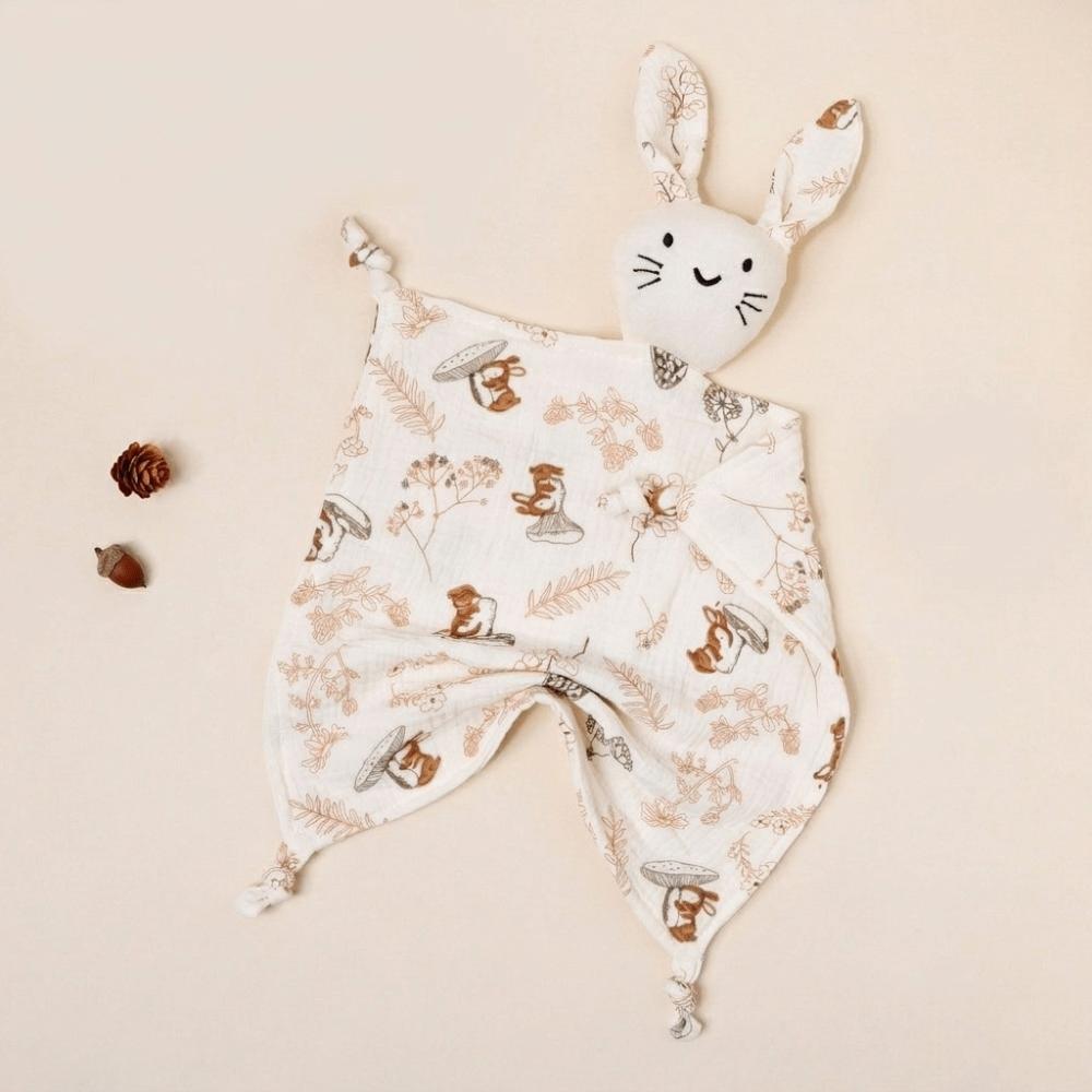 Breathable Baby Comfort Blanket Cotton Baby Lovey Year Round Security Blanket Travel Soothing