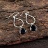 Black Onyx Gemstone 925 Sterling Silver Jewelry Handmade Dangle Earrings 1.90" EE-19-13