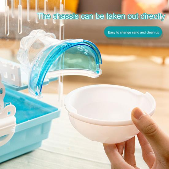 Ванная комната для хомяка Удобная эффективная пластиковая внешняя ванная комната для хомяка для домашних животных для дома