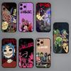 Чехол для телефона Rock Band Gorillaz для iPhone Mini 11 12 13 14 15 Pro XS Max X Plus SE XR, черный мягкий корпус