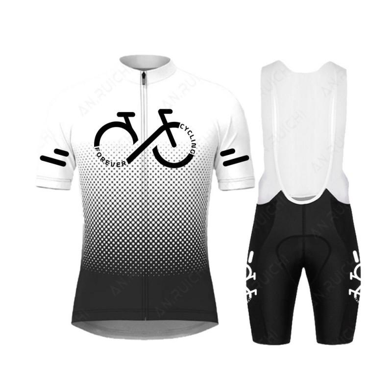 Kids Cycling Set Short Sleeve Gradient Color Quick Dry Breathable Sport Outfit Biking Roller Skating