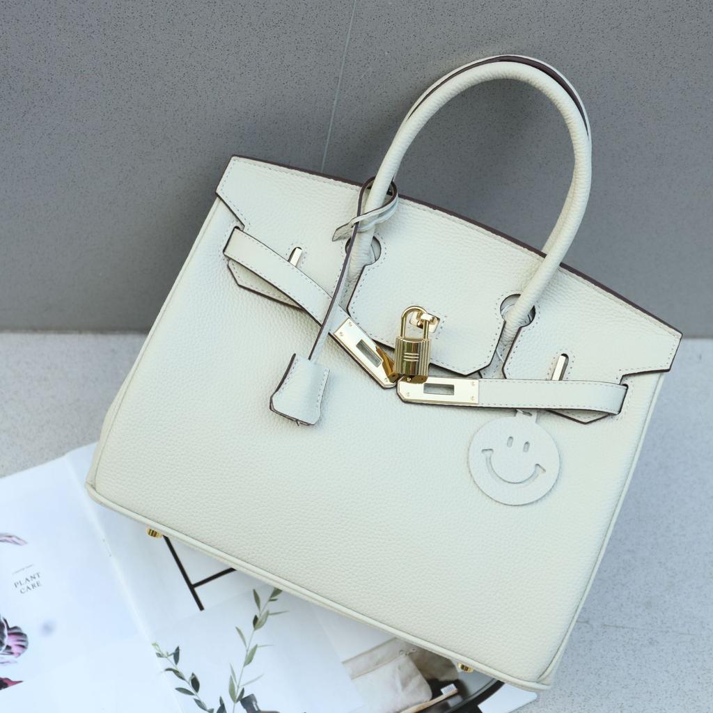 Большая сумка из коровьей кожи для женщин, новинка 2025 года, женская сумка из натуральной кожи, большая вместительная сумка, темпераментная сумка с узором личи, платиновая сумка