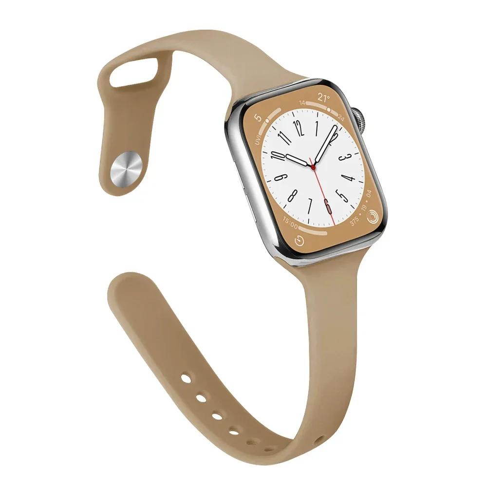 Силиконовый спортивный ремешок для смарт-часов Apple Watch - Тонкий, дышащий дизайн