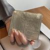 Женский Серебряный Держатель для Карт из Коровьей Кожи Карманный Ежедневный Кошелек