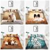 Наволочка с пуховым пододеяльником и рисунком 3D Pet Dog, комплект постельного белья из сверхтонкого волокна, быстросохнущий материал, односпальная/двуспальная кровать, большой/очень большой размер кровати