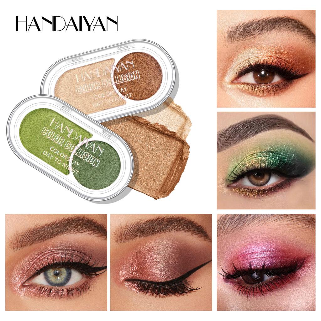 Two-color Powdered Eyeshadow Matte Brightening Water Light Pink Cream Cheek Thin Flashing Eyeshadow Waterproof Sexy Eye Makeup