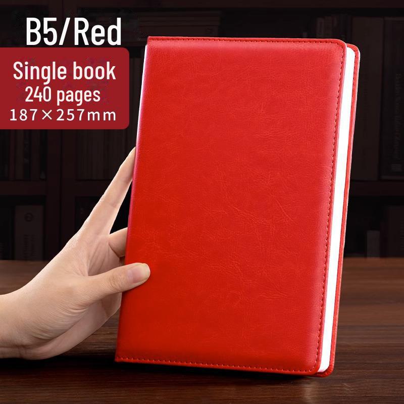 Супер толстый кожаный деловой блокнот с простым логотипом