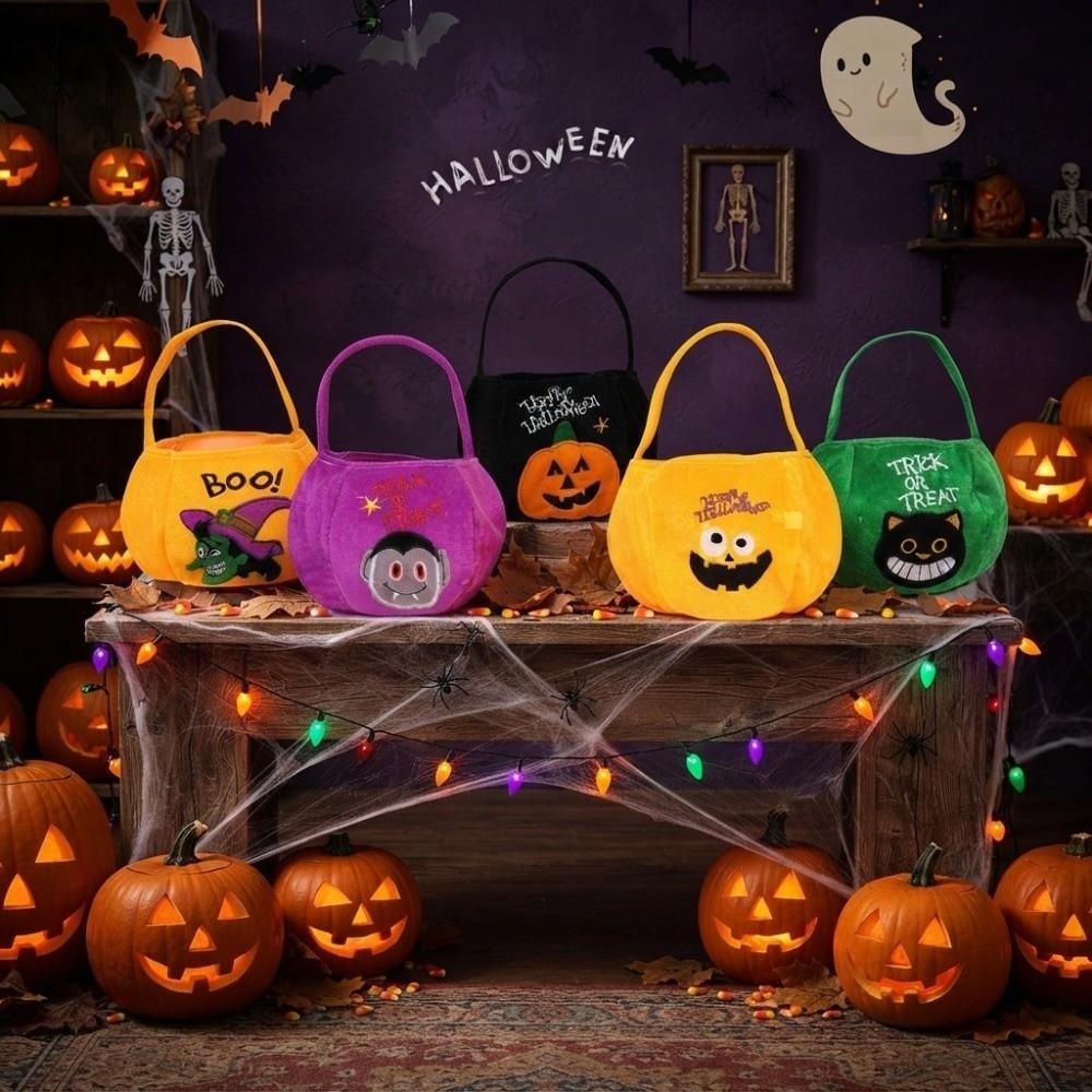 Gifts Pouch Halloween Candy Bag Ghost Trick-Or-Treat Candy Basket Halloween Candy Bucket Festival