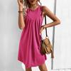 Women's Stylish Clothing Summer Women's Dress Solid Color Sleeveless Vest Skirt Beach Vacation Casual Dresses