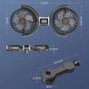 ABS+PP Cooler Air Fan Rotation Double Head Fans New Car Cooling Fan  Car