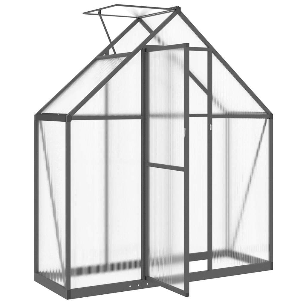 Greenhouse with Foundation Frame Anthracite 169 x 58 x 195 cm Aluminum