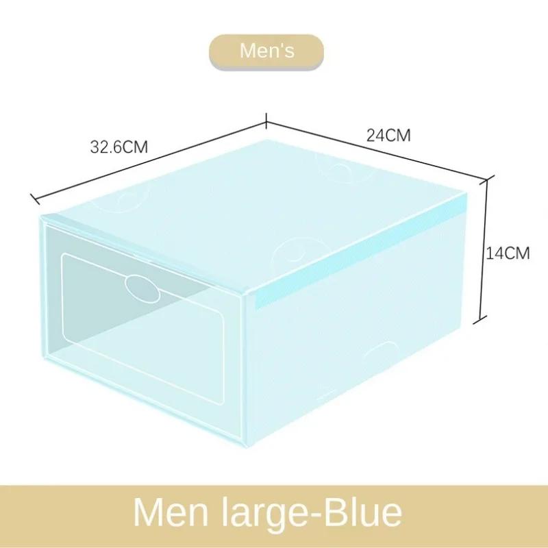 Органайзер для обуви, штабелируемые ящики для хранения обуви, ящики с фронтальным открыванием, органайзер для обуви, тумба, контейнер для обуви из толстого пластика