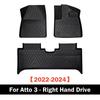 Car Floor Mats For BYD Atto 3 2025 2025 2025 Non-Slip Floor Liner Waterproof All-Weather Durable TPE Floor Liner