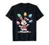 Funny and Adorable Easter Bunny Juggling Colorful Eggs Kids Boys T-shirt