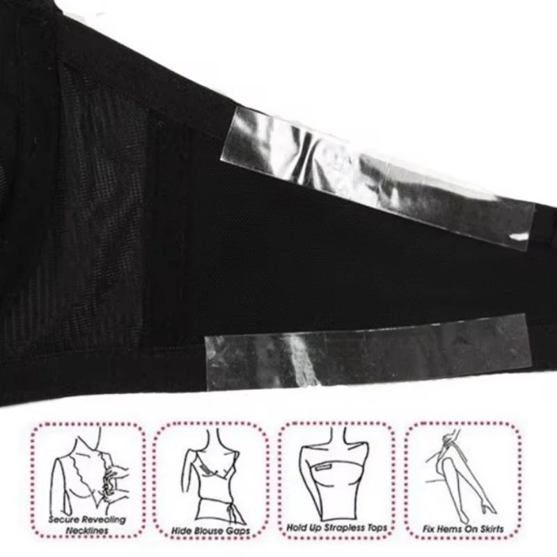 Двусторонний Body Tape Самоклеящаяся лента для тела Бюстгальтер Одежда Платье Блузка Секретная наклейка Прозрачная лента для белья Анти-голый Невидимый пластырь на грудь