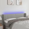 VidaXL LED Headboard Bedroom Furniture Double Bed Accessory Head of Bed Frame Interior Light Grey 3123472