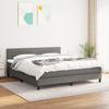 3140146 vidaXL Divan Bed with Mattress Dark Grey 160x200cm Fabric