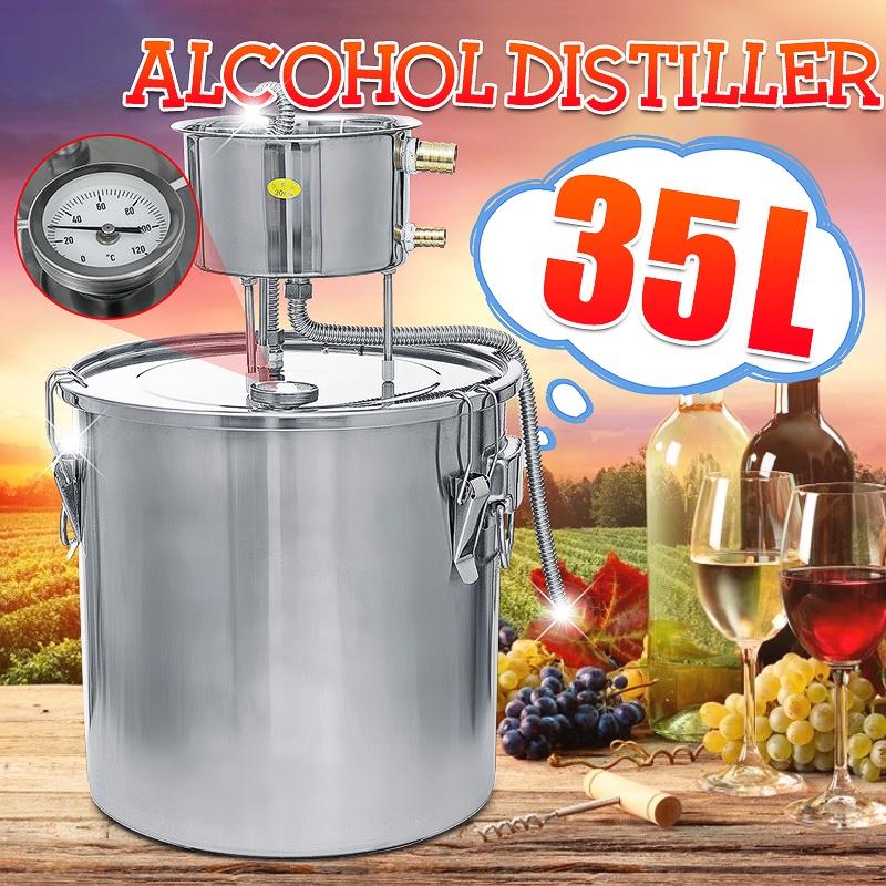 3/6/9 Gallon 11/22/35 Litres Copper Tube Moonshine Still Spirits Water Alcohol Distiller Home Brew Wine Making Kit