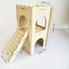 Wood Hamster Hideout Cage Accessories Habitat Decor Nest for Lemmings Dwarf Hamsters Rat