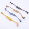 Double-section dog chew rope with knots for training, durable chew toy for dogs, handmade pet cotton rope, small dog toy for Teddy
