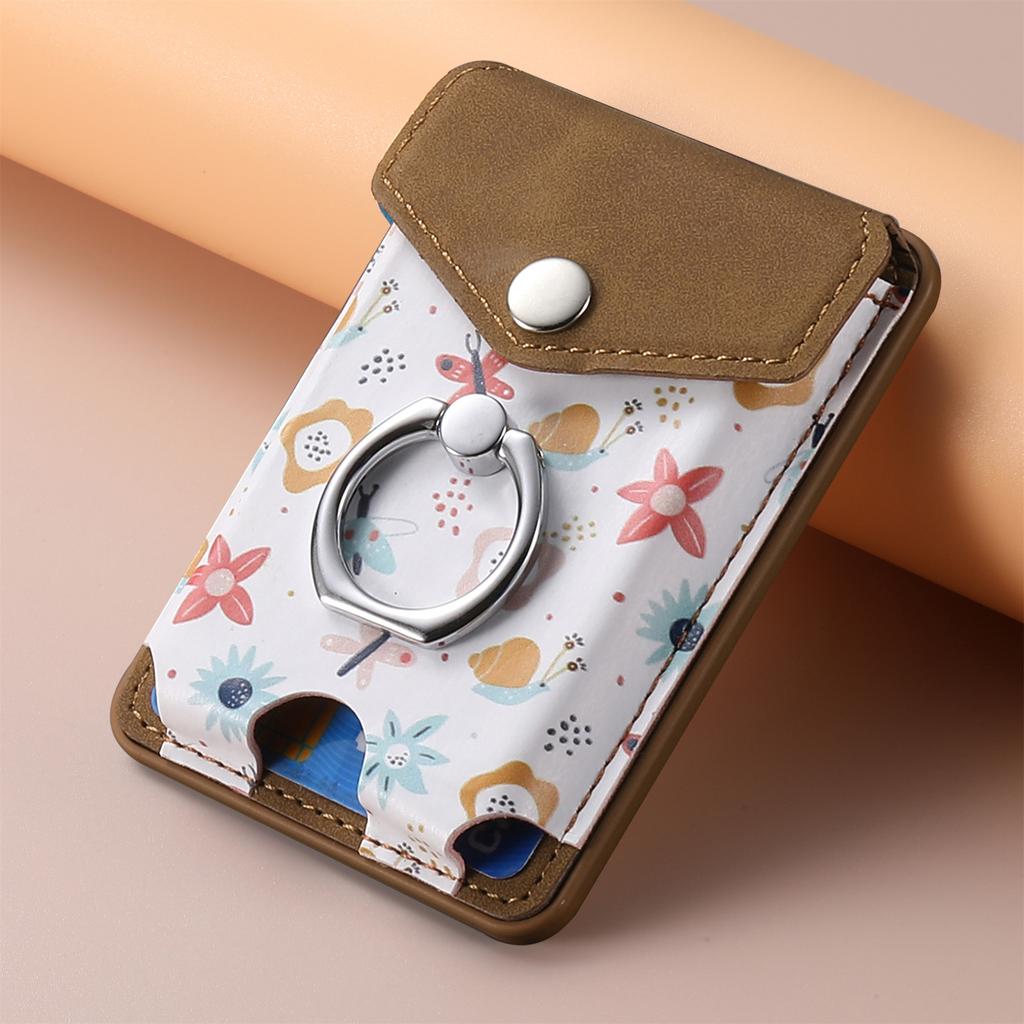 Магнитная сумка для карт для iPhone 15 Pro Max 14 Plus 13 12 Для Magsafe Сильное притяжение Картина Слот для карт Кошелек Держатель-кольцо Подставка