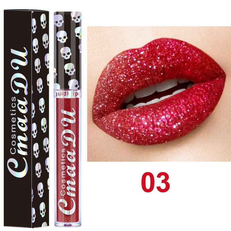 8 цветов матовый блеск для губ Sexy Skull губная помада набор Skull Head стойкий водостойкий бархатный блеск для губ жидкая губная помада