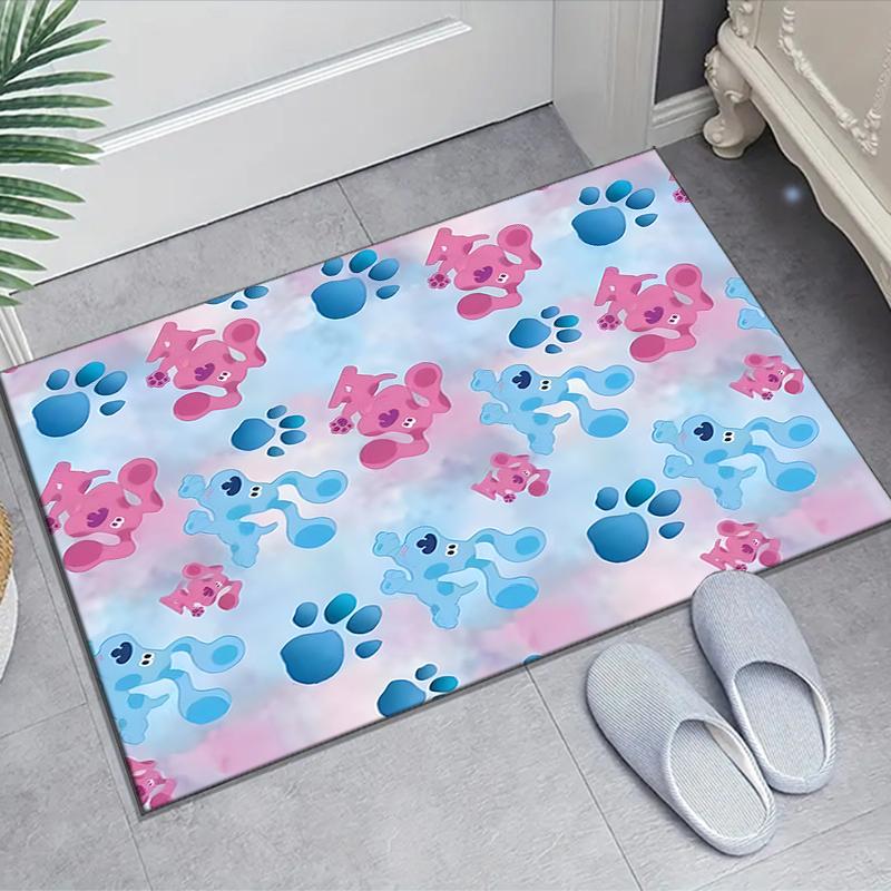 1pc Pistas da Blue Blue’s Clues2 Design Area Rug - Non-Slip, Soft & Cozy Floor Mat for Living Room, Bedroom, Office - Indoor/Outdoor Decorative Carpet