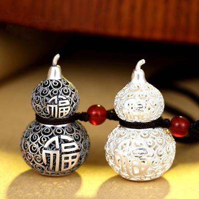 Ожерелье Винтажное Позолоченное Благословение Филигрань Полый Калебас Кулон для Пары