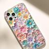 Ударопрочный прозрачный многоцветный чехол с цветочным принтом для iPhone 14/15/16/17 Pro Max